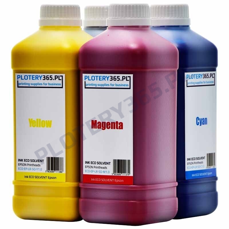 Eco solvent ink for EPSON print heads skycolor1 litre Black