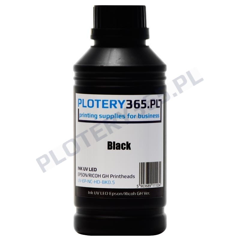 Atrament do drukarki UV LED Black Tusz UV 500ml głowice EPSON